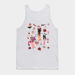 Vintage Fashion Style Classy Illustration Tank Top